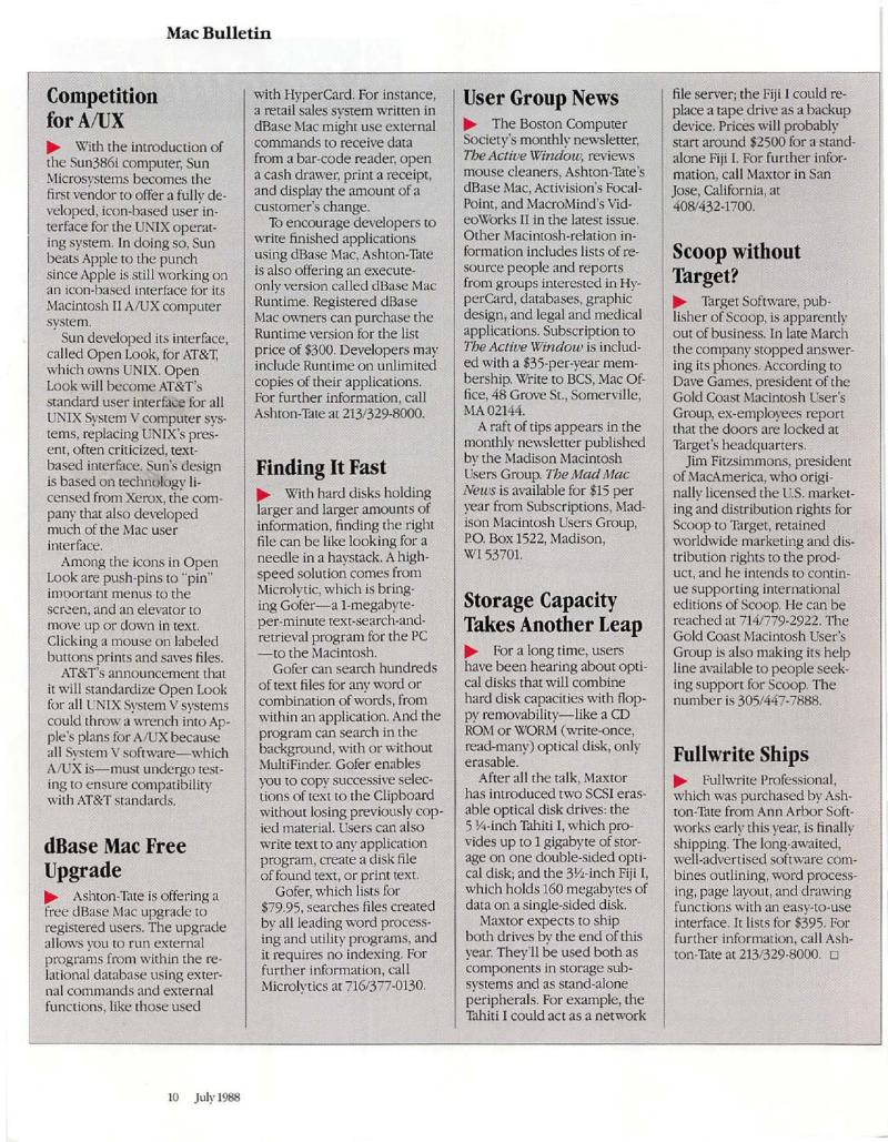 MacWorld 8807 July 1988 — page 12