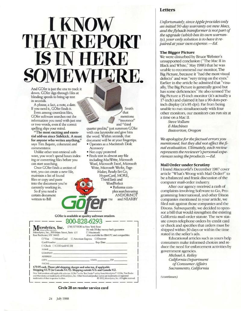 MacWorld 8807 July 1988 — page 26