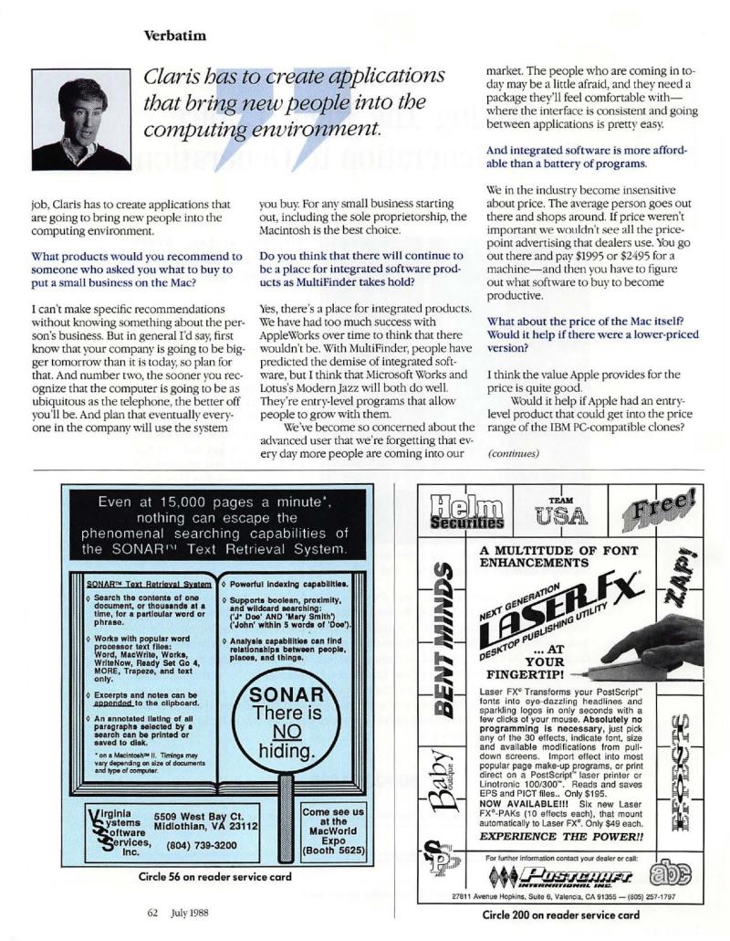MacWorld 8807 July 1988 — page 70