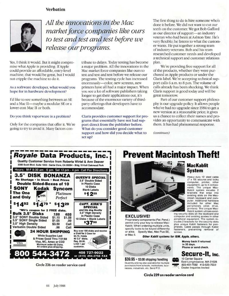 MacWorld 8807 July 1988 — page 74