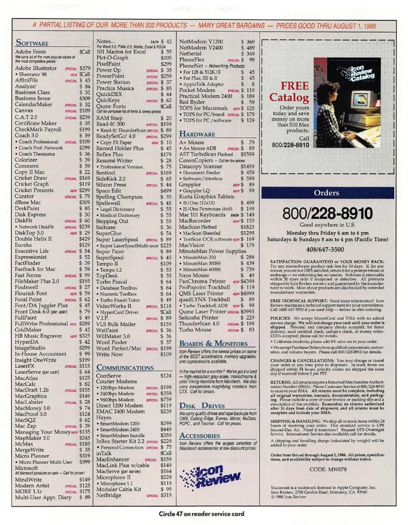 MacWorld 8807 July 1988 — page 233