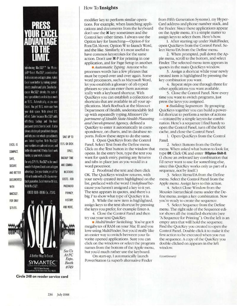 MacWorld 8807 July 1988 — page 252