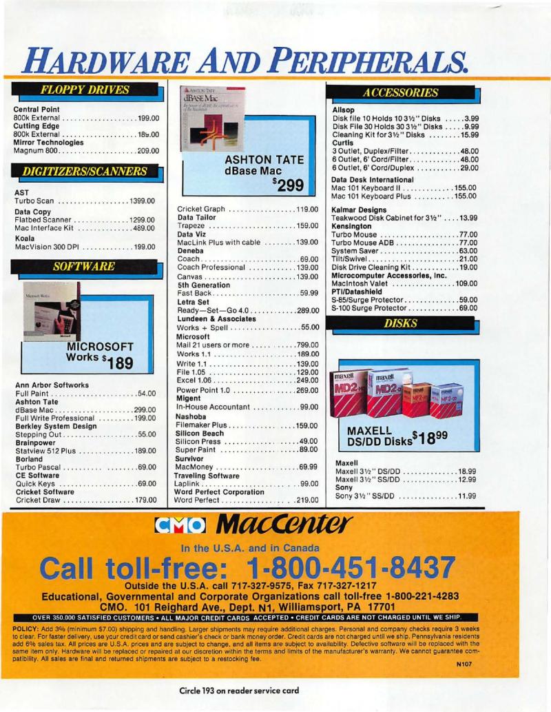 MacWorld 8807 July 1988 — page 291