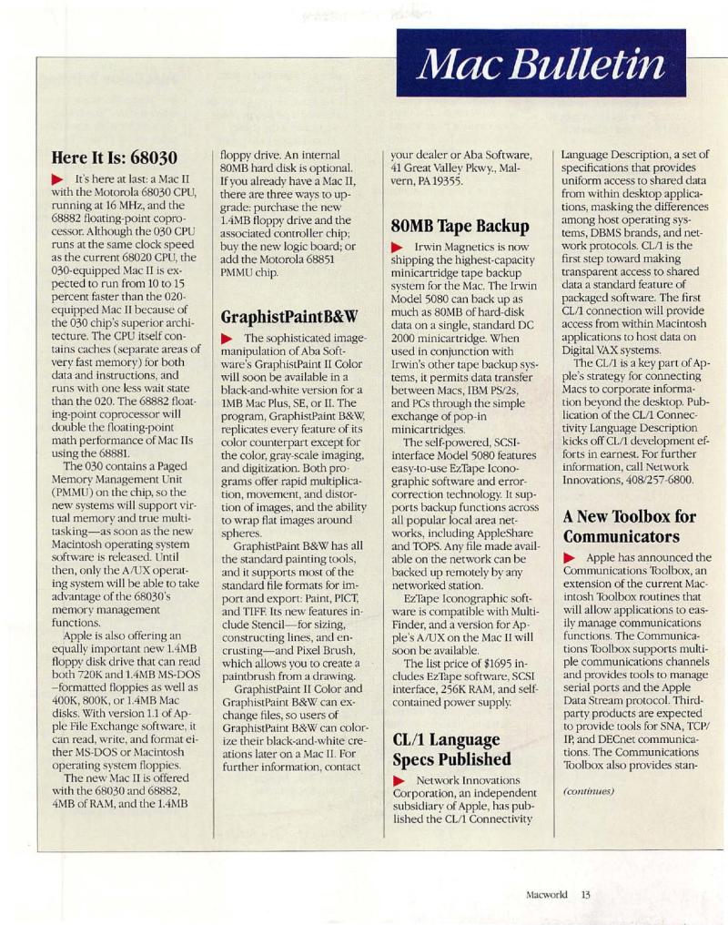 MacWorld 8811 November 1988 — page 15
