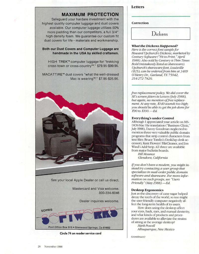MacWorld 8811 November 1988 — page 30