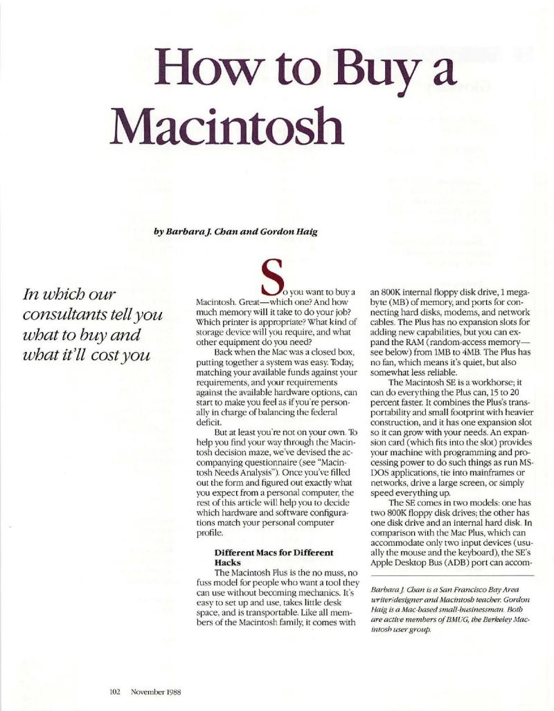 MacWorld 8811 November 1988 — page 106