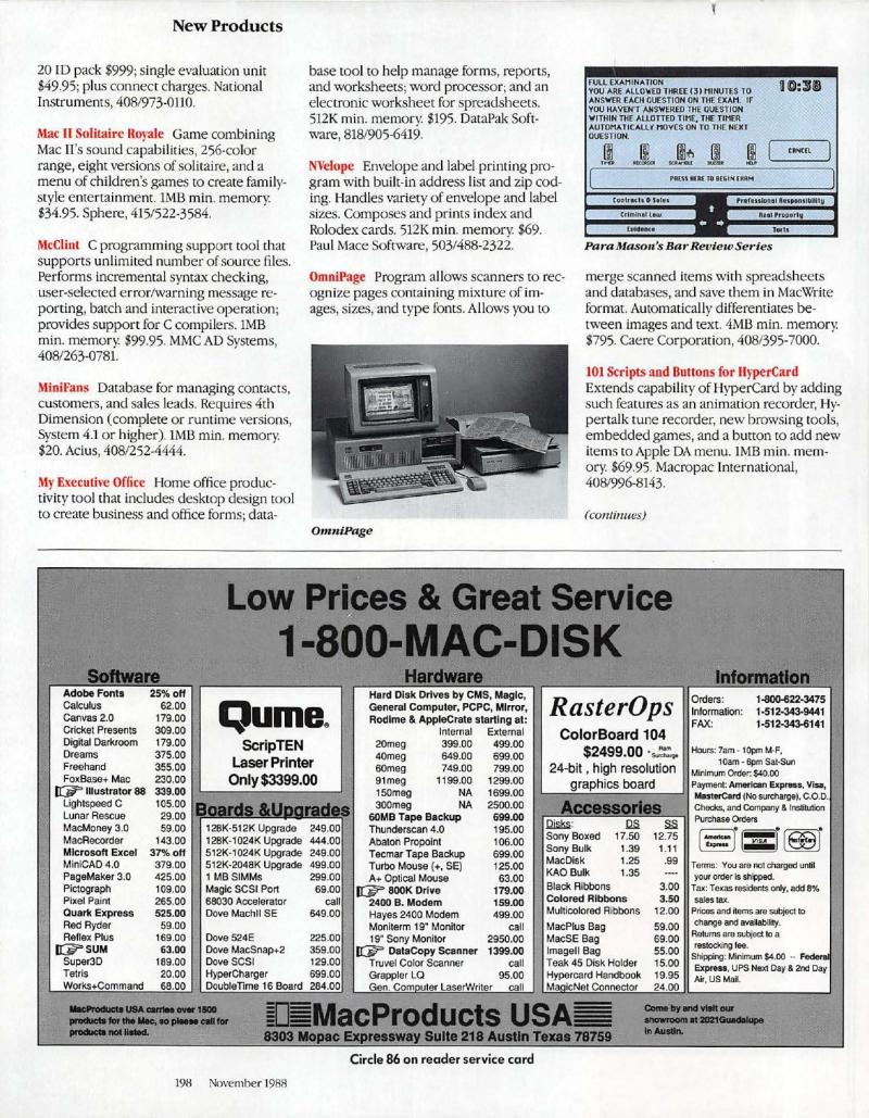 MacWorld 8811 November 1988 — page 202