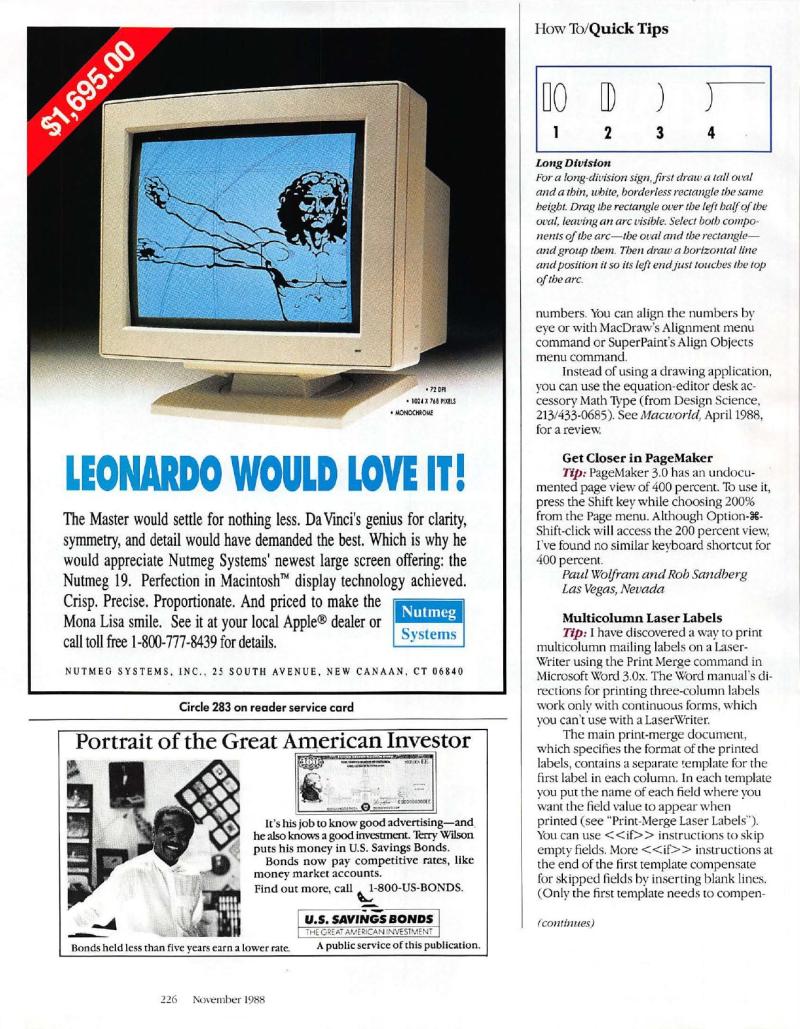 MacWorld 8811 November 1988 — page 230