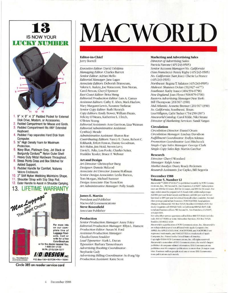 MacWorld 8812 December 1988 — page 6