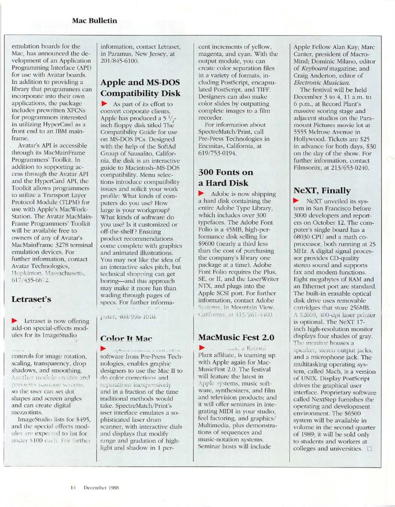 MacWorld 8812 December 1988 — page 16