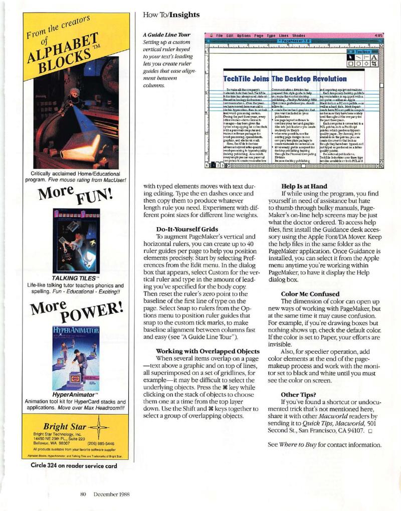 MacWorld 8812 December 1988 — page 84