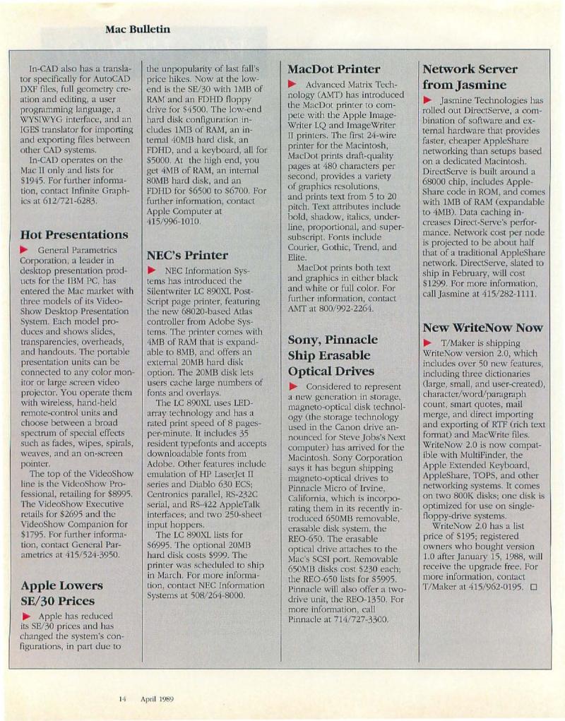MacWorld 8904 April 1989 — page 14