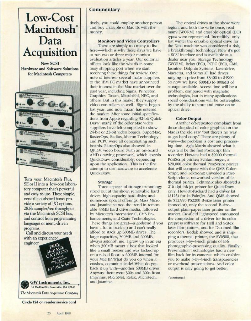 MacWorld 8904 April 1989 — page 20