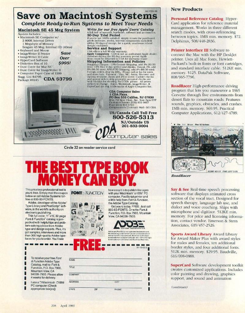 MacWorld 8904 April 1989 — page 210