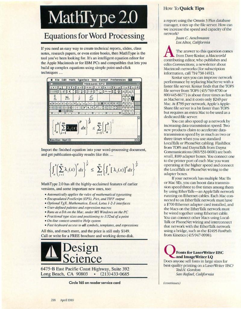 MacWorld 8904 April 1989 — page 220