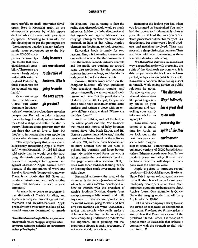 MacWorld 8906 June 1989 — page 22