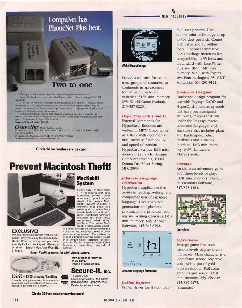 MacWorld 8906 June 1989 — page 206