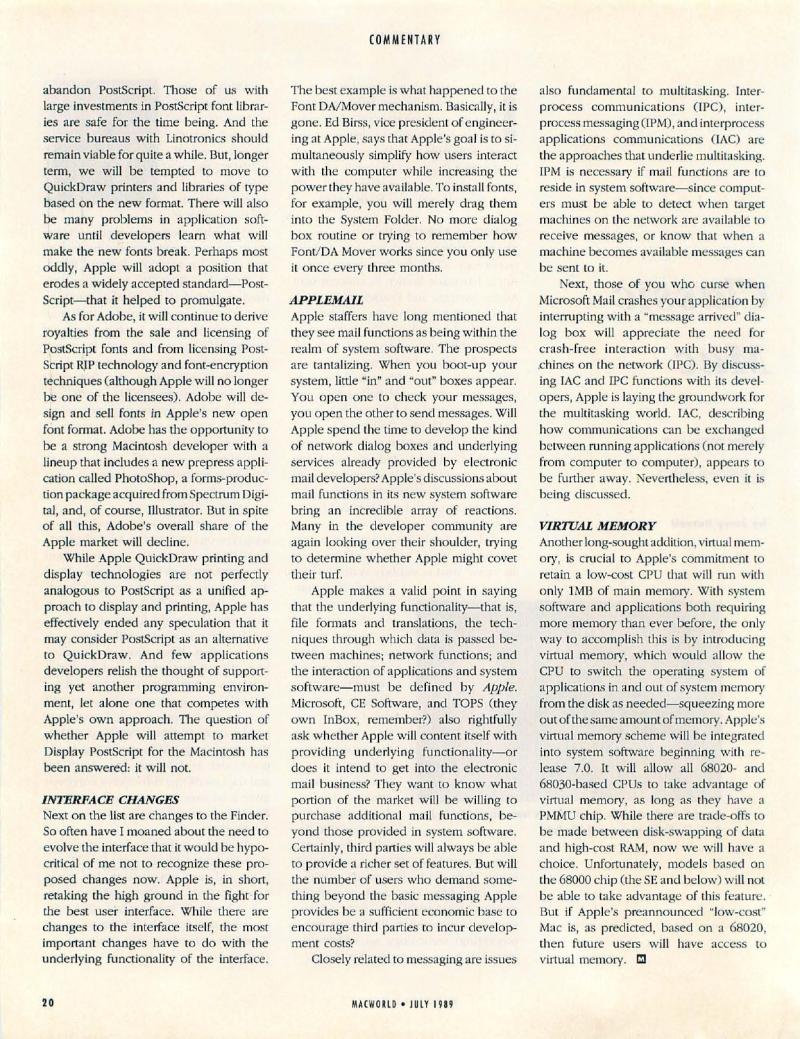 MacWorld 8907 July 1989 — page 22