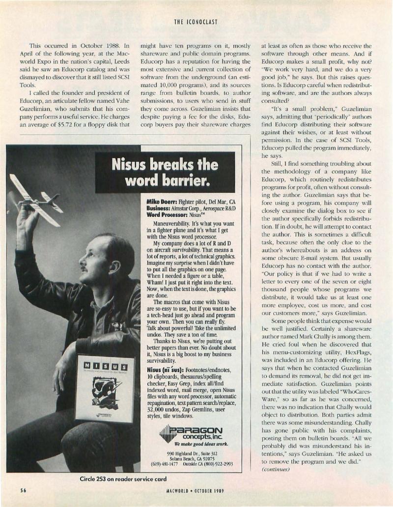 MacWorld 8910 October 1989 — page 60
