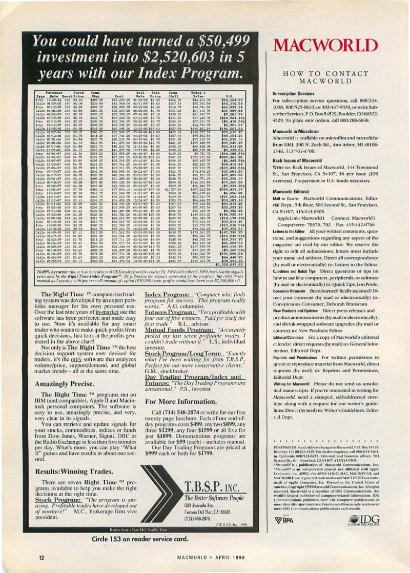 MacWorld 9004 April 1990 — page 14