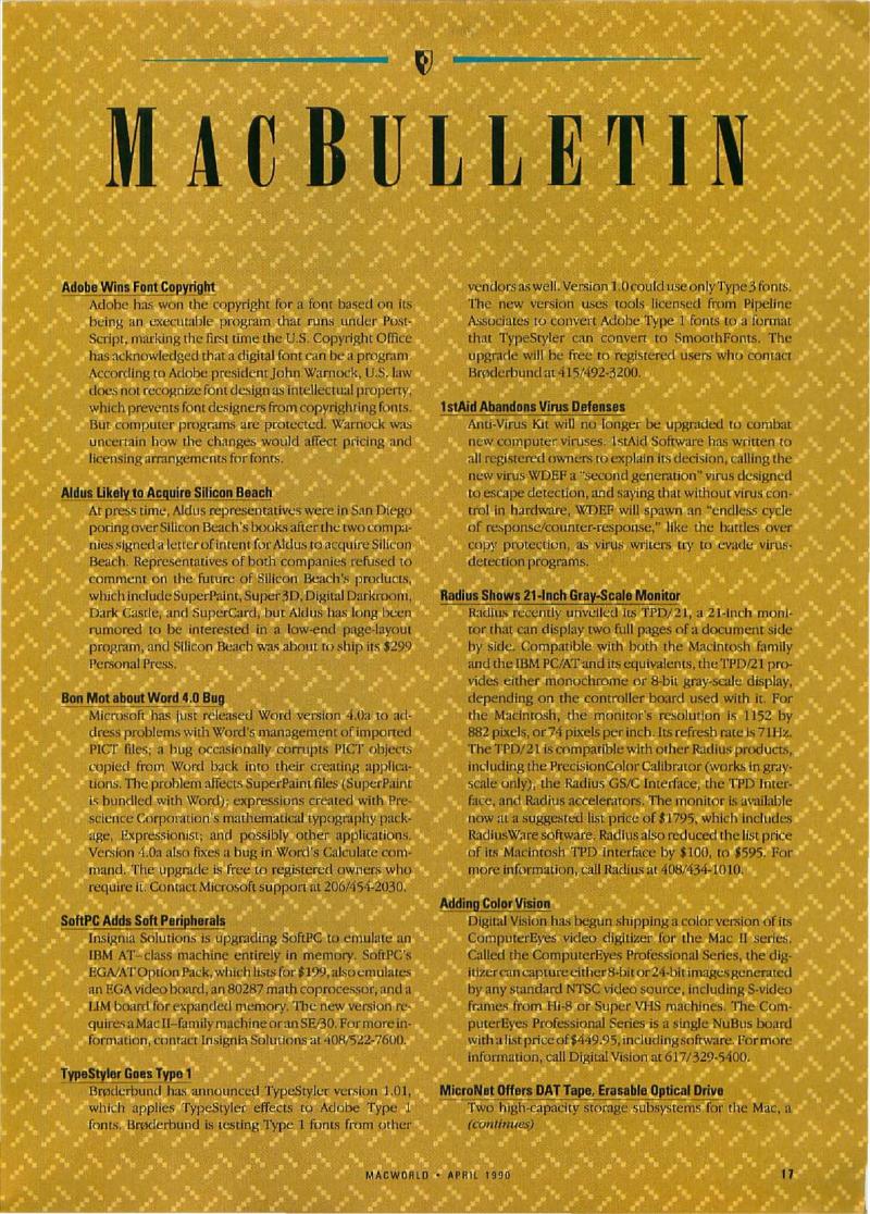 MacWorld 9004 April 1990 — page 19