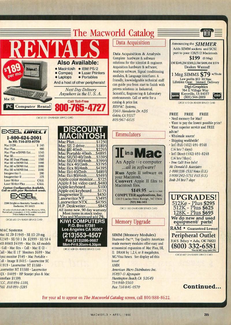 MacWorld 9004 April 1990 — page 291