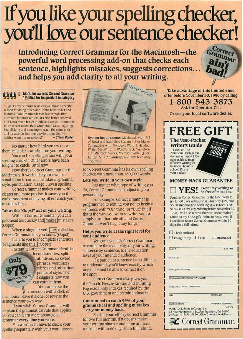 MacWorld 9009 September 1990 — page 11
