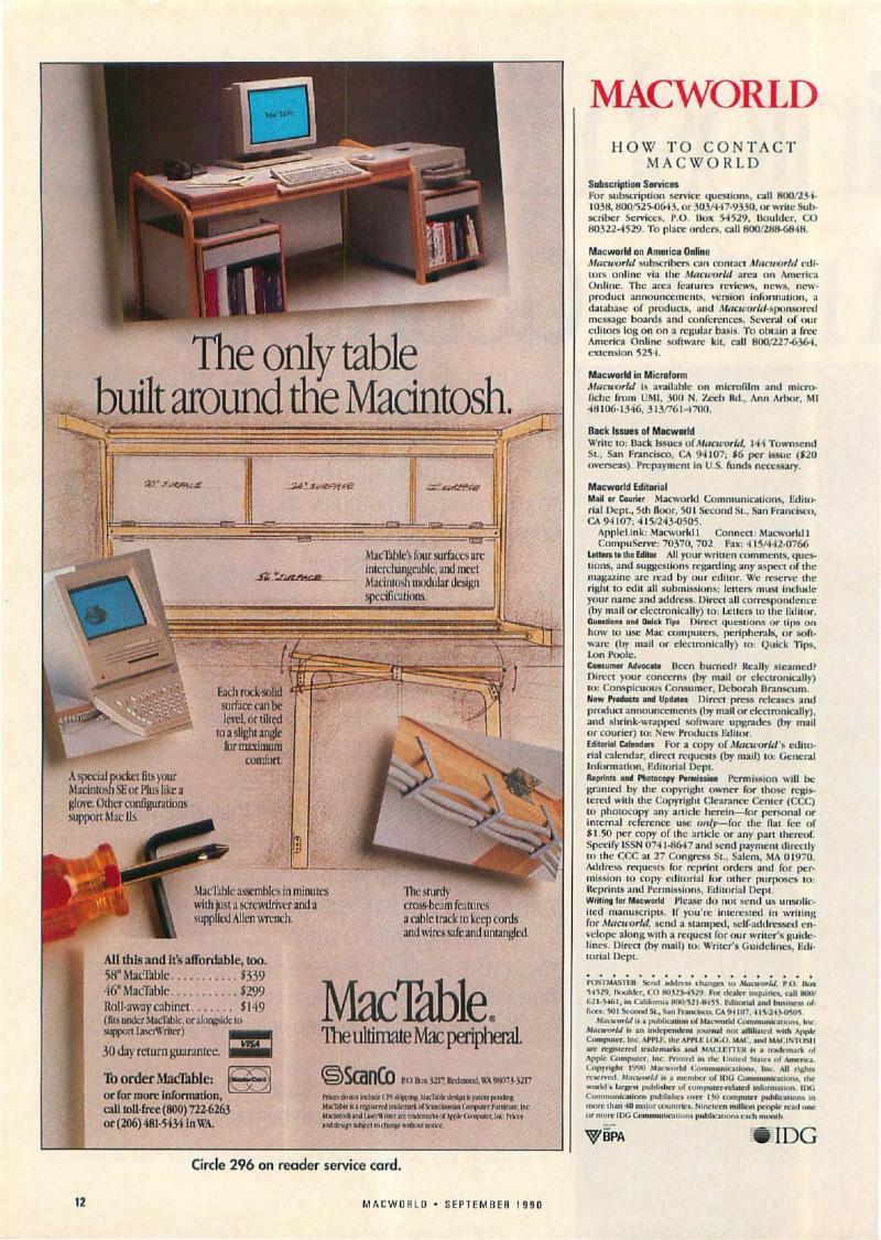 MacWorld 9009 September 1990 — page 14