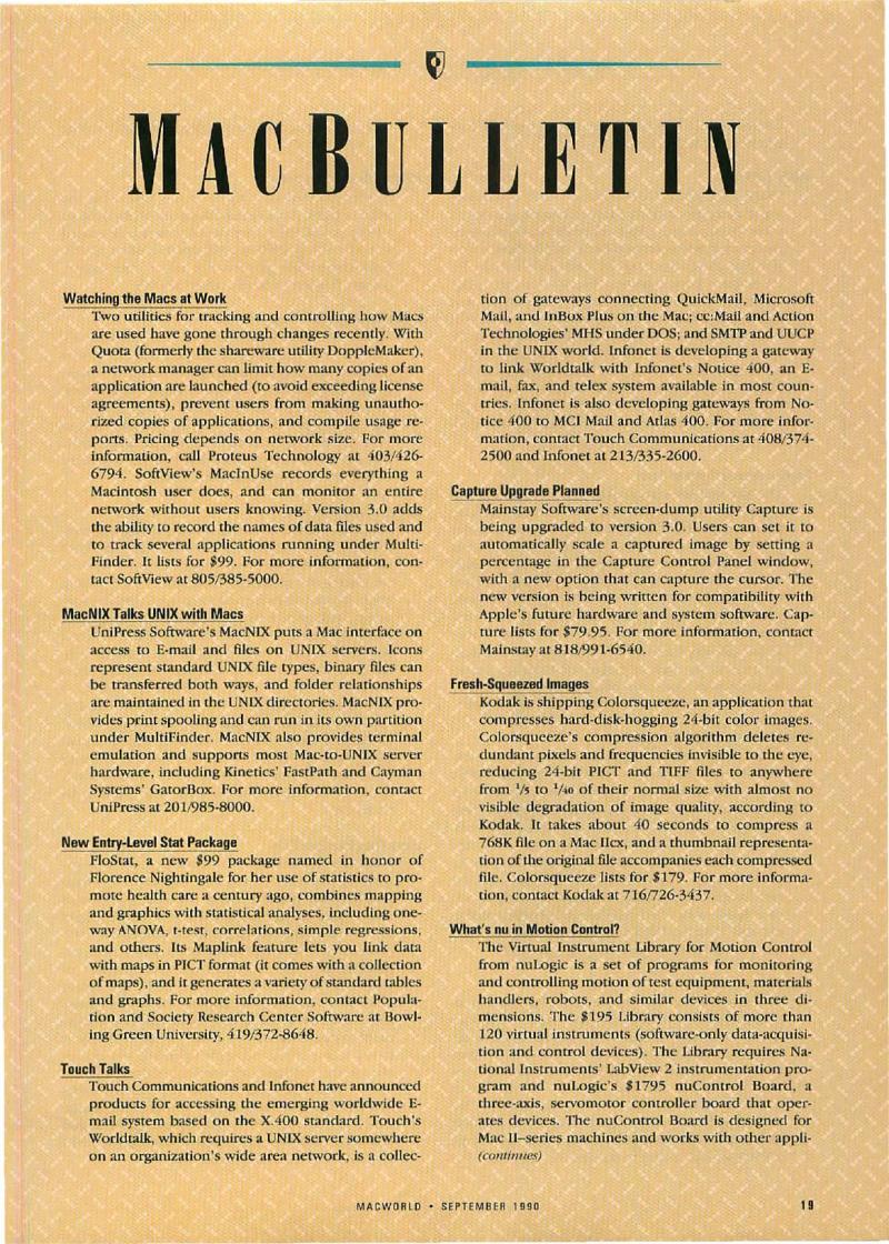 MacWorld 9009 September 1990 — page 21