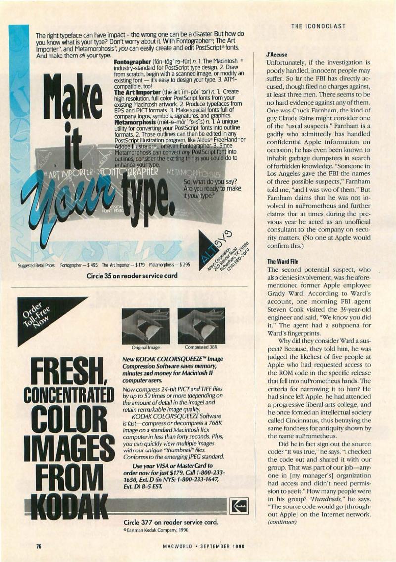 MacWorld 9009 September 1990 — page 80