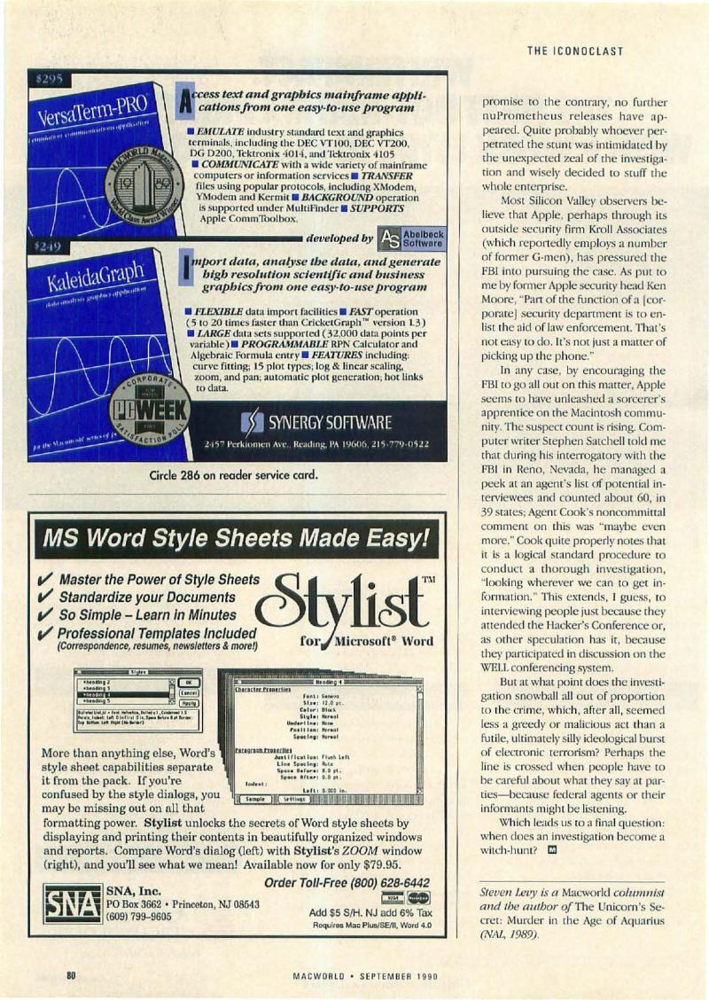 MacWorld 9009 September 1990 — page 84