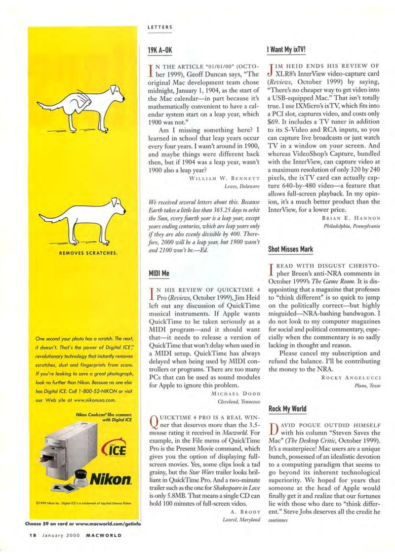 MacWorld0001January2000 — page 20