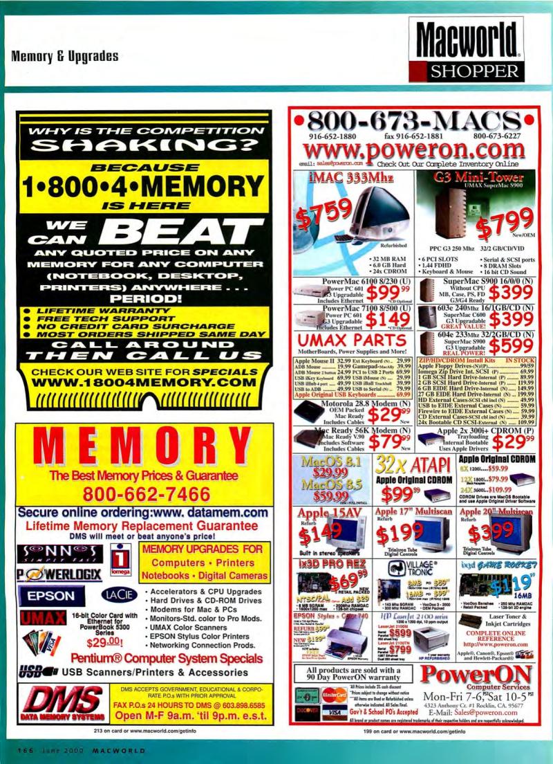 MacWorld0006June2000 — page 168