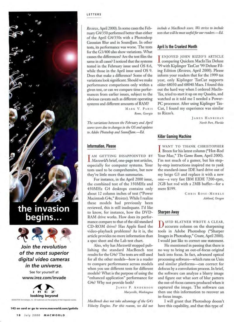 MacWorld0007July2000 — page 20