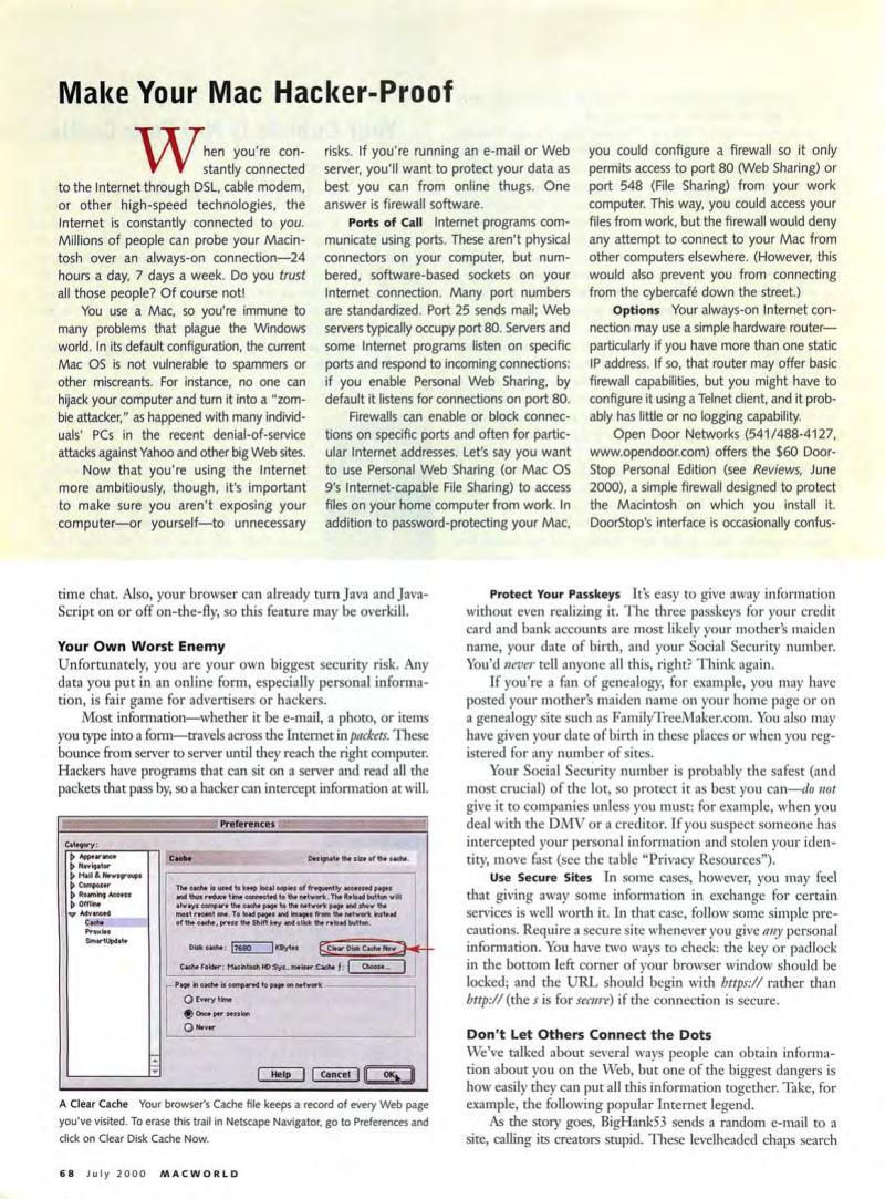 MacWorld0007July2000 — page 70