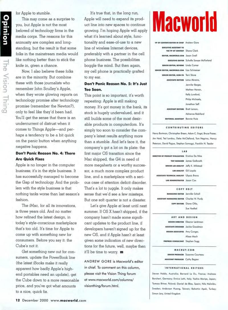 MacWorld0012December2000 — page 14