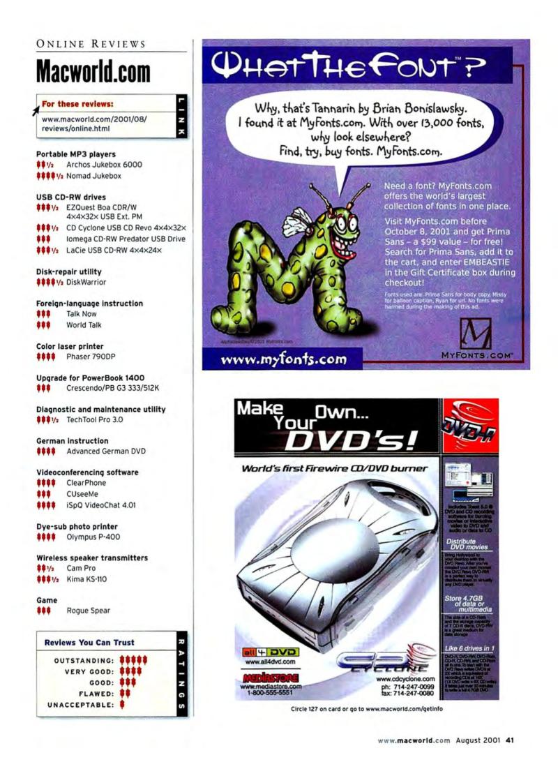 MacWorld0108August2001 — page 43