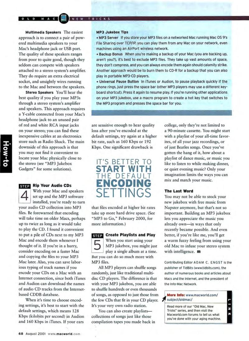 MacWorld0108August2001 — page 70
