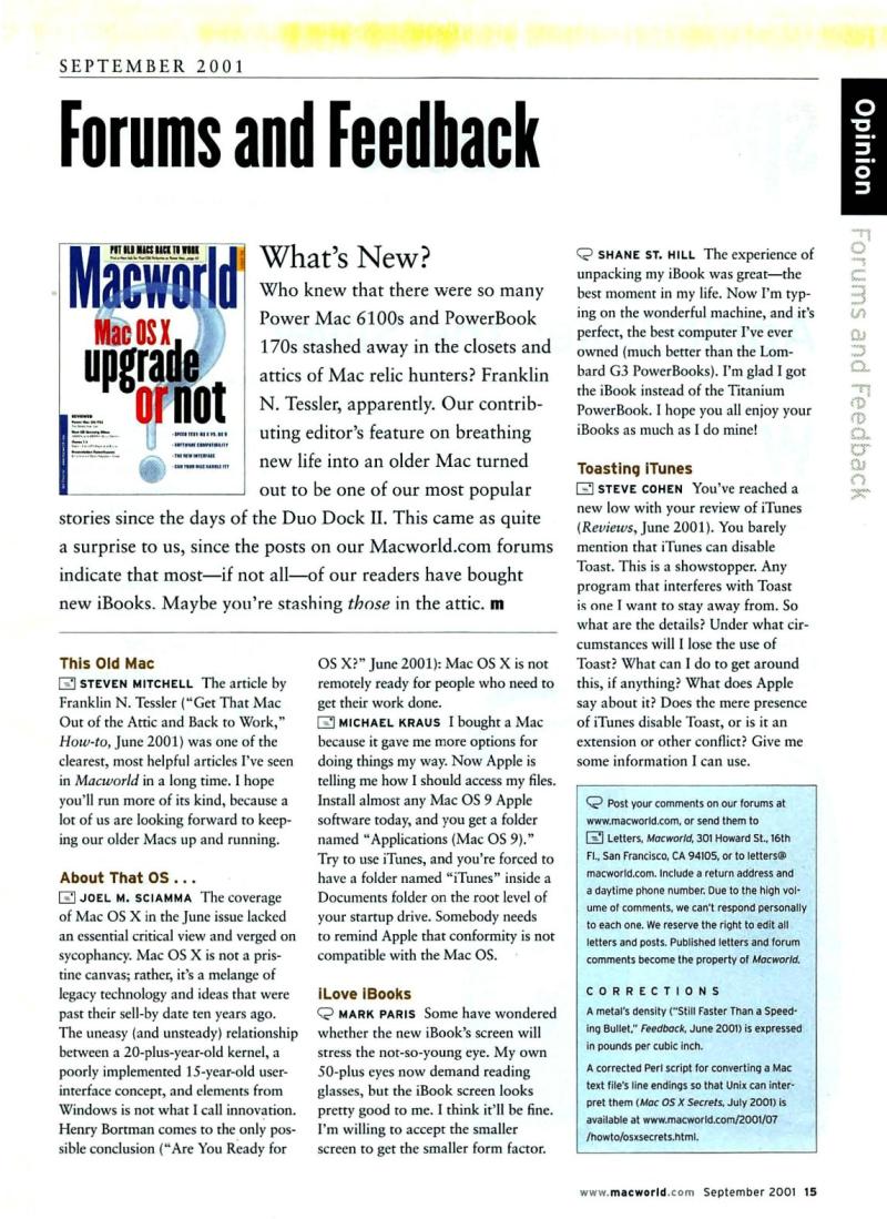 MacWorld0109September2001 — page 17
