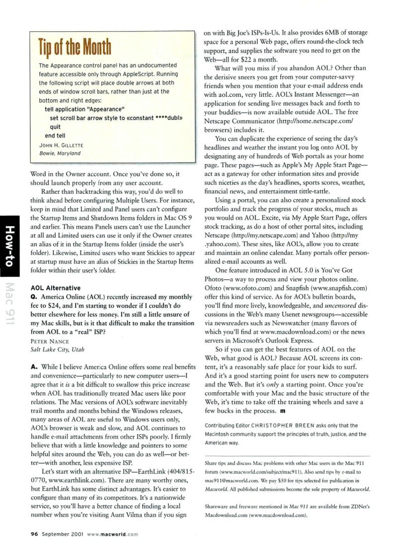 MacWorld0109September2001 — page 98