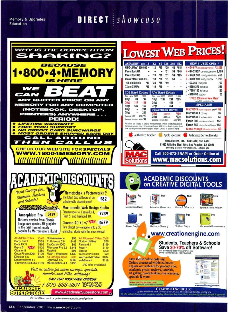 MacWorld0109September2001 — page 136