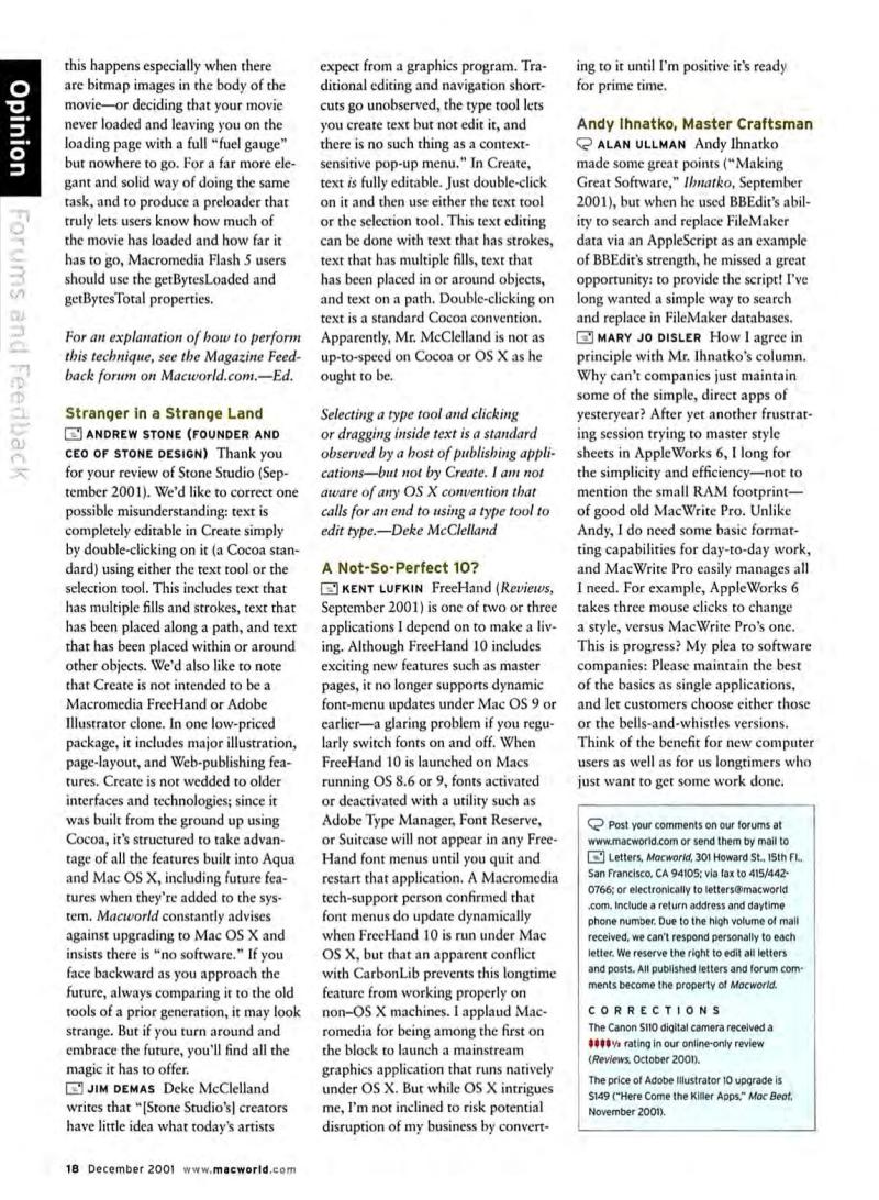 MacWorld0112December2001 — page 20