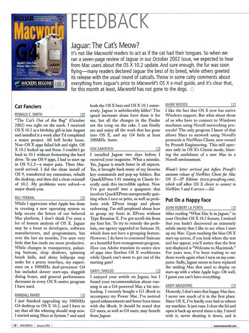 MacWorld0301January2003 — page 14