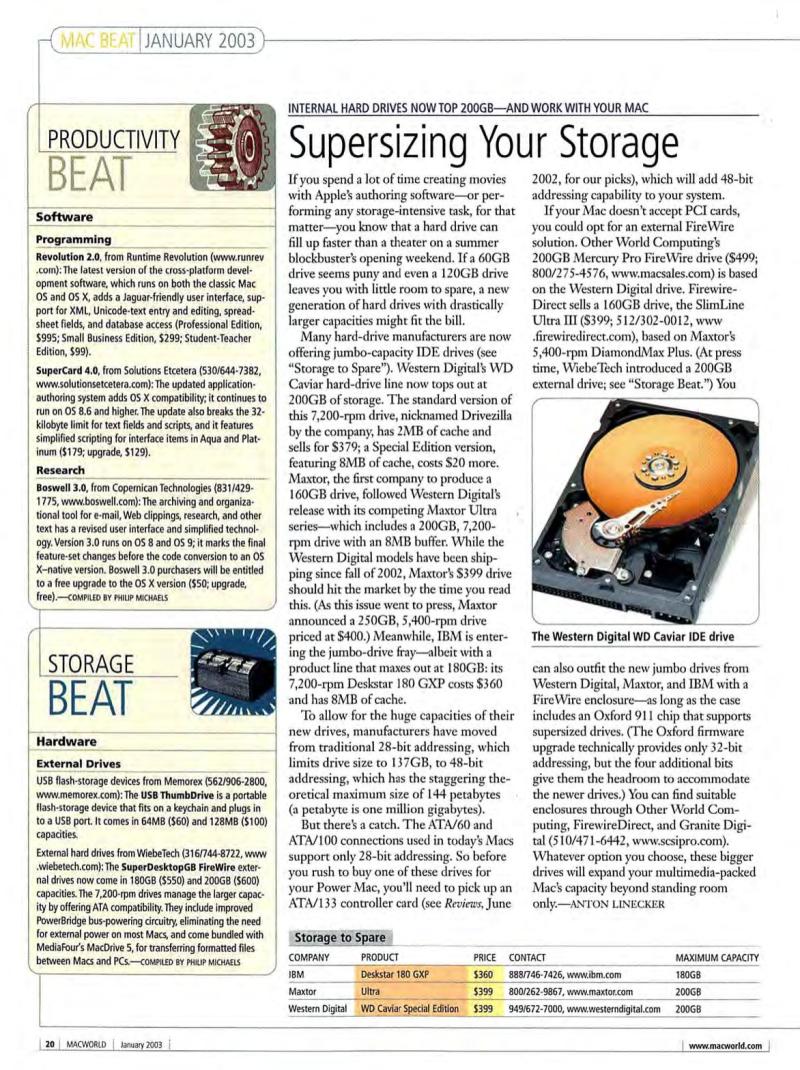 MacWorld0301January2003 — page 22
