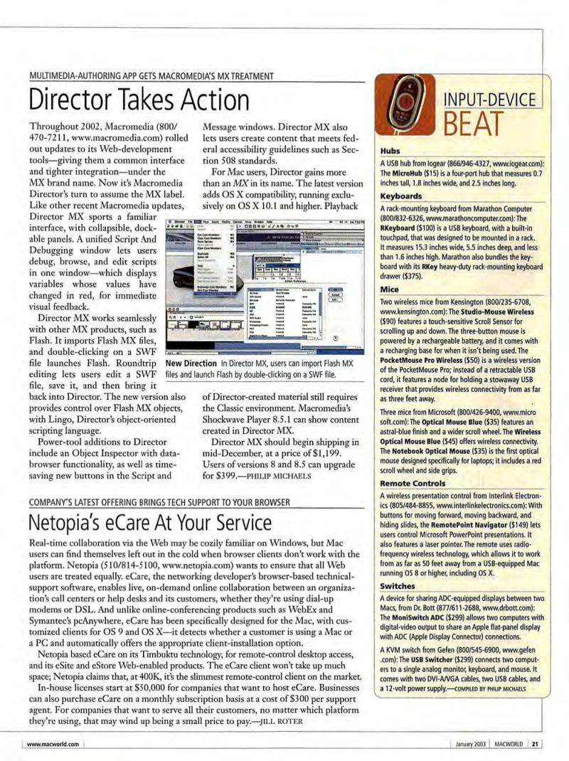 MacWorld0301January2003 — page 23
