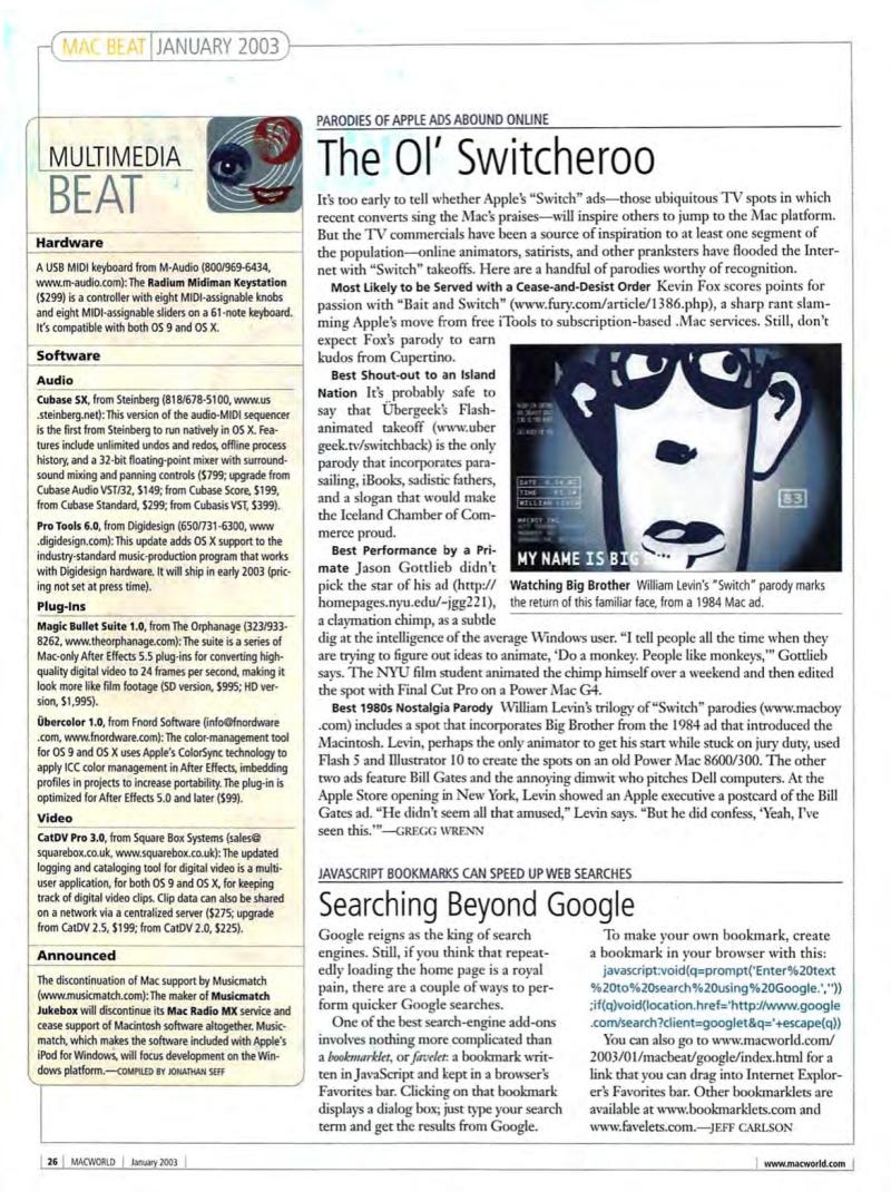 MacWorld0301January2003 — page 28