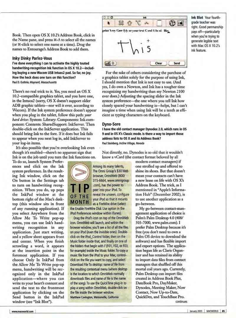 MacWorld0301January2003 — page 87
