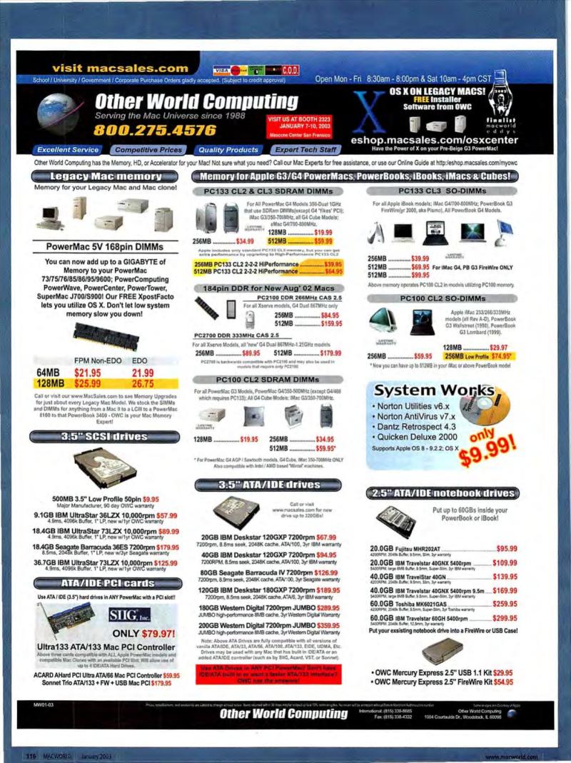 MacWorld0301January2003 — page 118