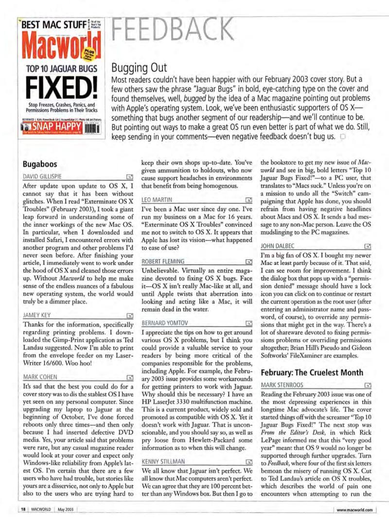 MacWorld0305May2003 — page 20