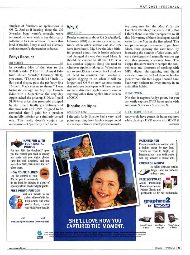 MacWorld0305May2003 — page 21